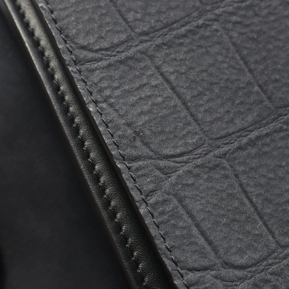 Celine Trapeze Bag | Black Croc-Embossed & Dark Navy Suede - Picture 11 of 11